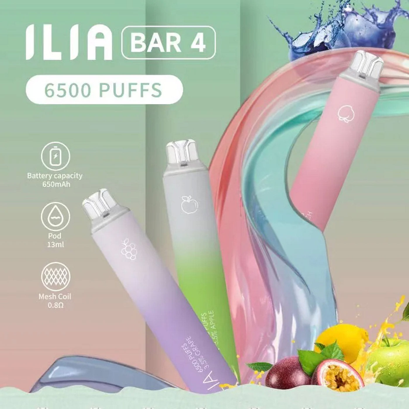 ILIA BAR 4 拋棄式電子煙|6500口續航升級|多口味任選|Avant Vape